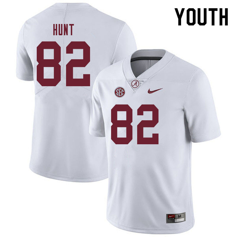 Youth #82 Richard Hunt Alabama Crimson Tide College Football Jerseys Sale-White